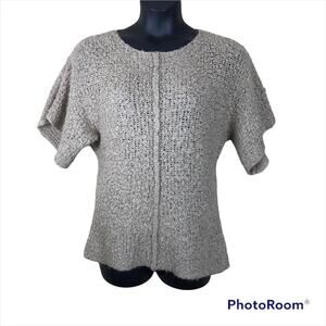 CHEAP MONDAY Tan Pullover Short Sleeve  Zyracruse Sweater Sz XS